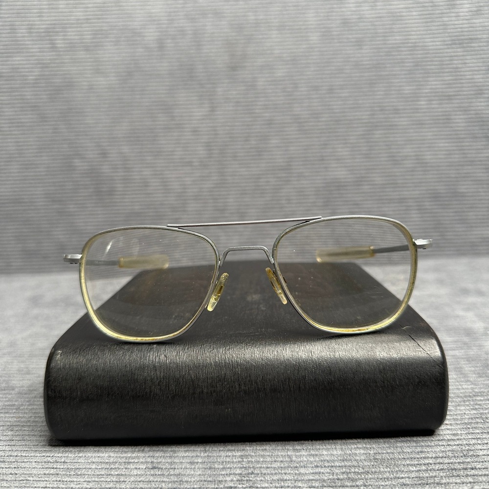 Randolph Engineering Aviator Glasses Silver AF-52 20 USA Vintage Military Frame